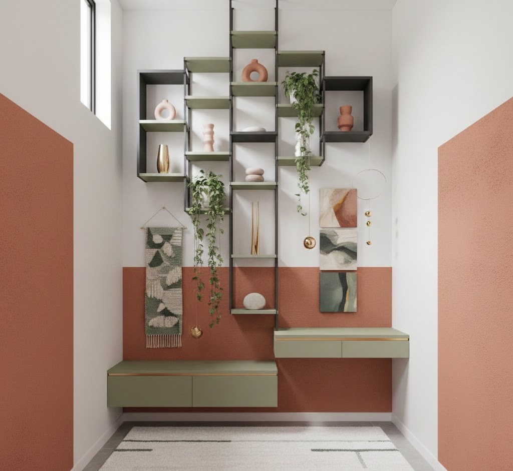 Small apartment with vertical storage